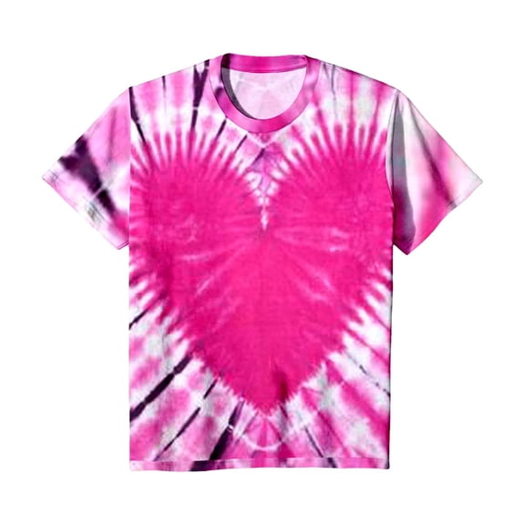 Shadoumai Womens 3/4 Sleeve V Neck Valentine T Shirts Love Heart Printed Graphic Tee Tops