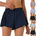 thumbnail image 1 of Shadoumai Womens Athletic Flowy Shorts with Compression Liner & Pockets Summer Casual Gym Exercise Running Shorts for Women, 1 of 5