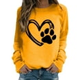 thumbnail image 1 of Shadoumai Womens Dog Mama Sweatshirts Dog Paw Print Love Heart Graphics Tops Long Sleeve Crewneck Pullover Casual T-Shirts Fall Winter, 1 of 4