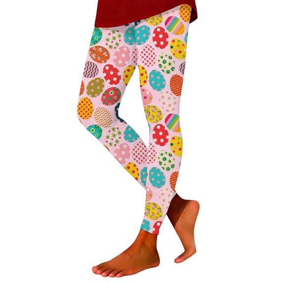 Shadoumai Womens Easter Day Egg Leggings High Waist Tummy Control 2026 Festival Stretchy Tights Yoga Pants for Women