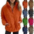 thumbnail image 1 of Shadoumai Womens Long Sleeve Winter Jacket Coats Zip Up Stand Collar Corduroy Quilted Outerwear Jackets with Pocket, 1 of 6
