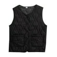 thumbnail image 1 of Shadoumai Womens Puffer Vest Button Down Sleeveless Winter Quilted Jacket Casual Jackets V Neck Coat, 1 of 3