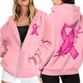 thumbnail image 1 of Shadoumai Womens Zip Up Hoodie Cancer Awareness Pullover Long Sleeve Casual Athletic Sweatshirt With Pocket Drawstring Fall Winter Jackets, 1 of 5