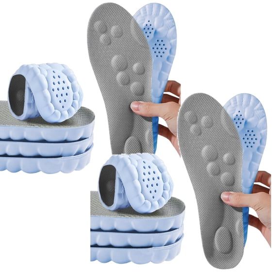 Shadoumai4D Cloud for Men Women, Breathable Memory Foam Cloud Massage Insoles,Enhanced Arch Support & Cushioned Comfort,Relief Foot Pain,Fits All Shoe Types(