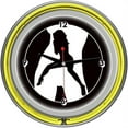 thumbnail image 1 of Shadow Babes - C Series - Clock W/ Two Neon Rings - Yellow, 1 of 1