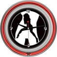 thumbnail image 1 of Shadow Babes - C Series - Clock with Two Neon Rings - Red, 1 of 1