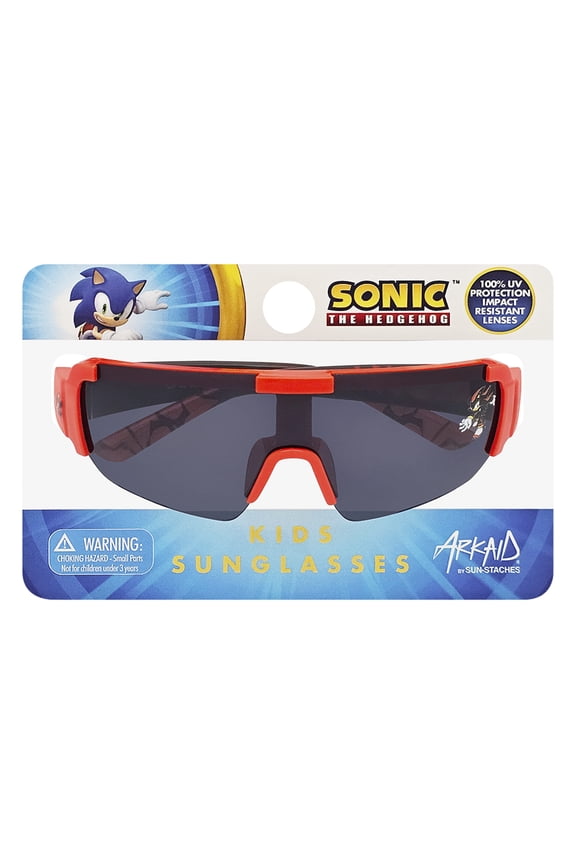 Shadow Black to Red Large Lens Sports Wrap Sunglasses