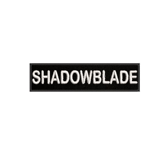 Shadow Blade Embroidered Patch Iron-On Applique, Cosplay Vest Clothing Badge Back Packs Uniform DIY