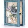 thumbnail image 1 of Shadow Box Frame 13x16.5 inch, Large Shadow Box Display Case with Linen Back Memorabilia Awards Medals Photos Memory Box Gift Black, 1 of 6