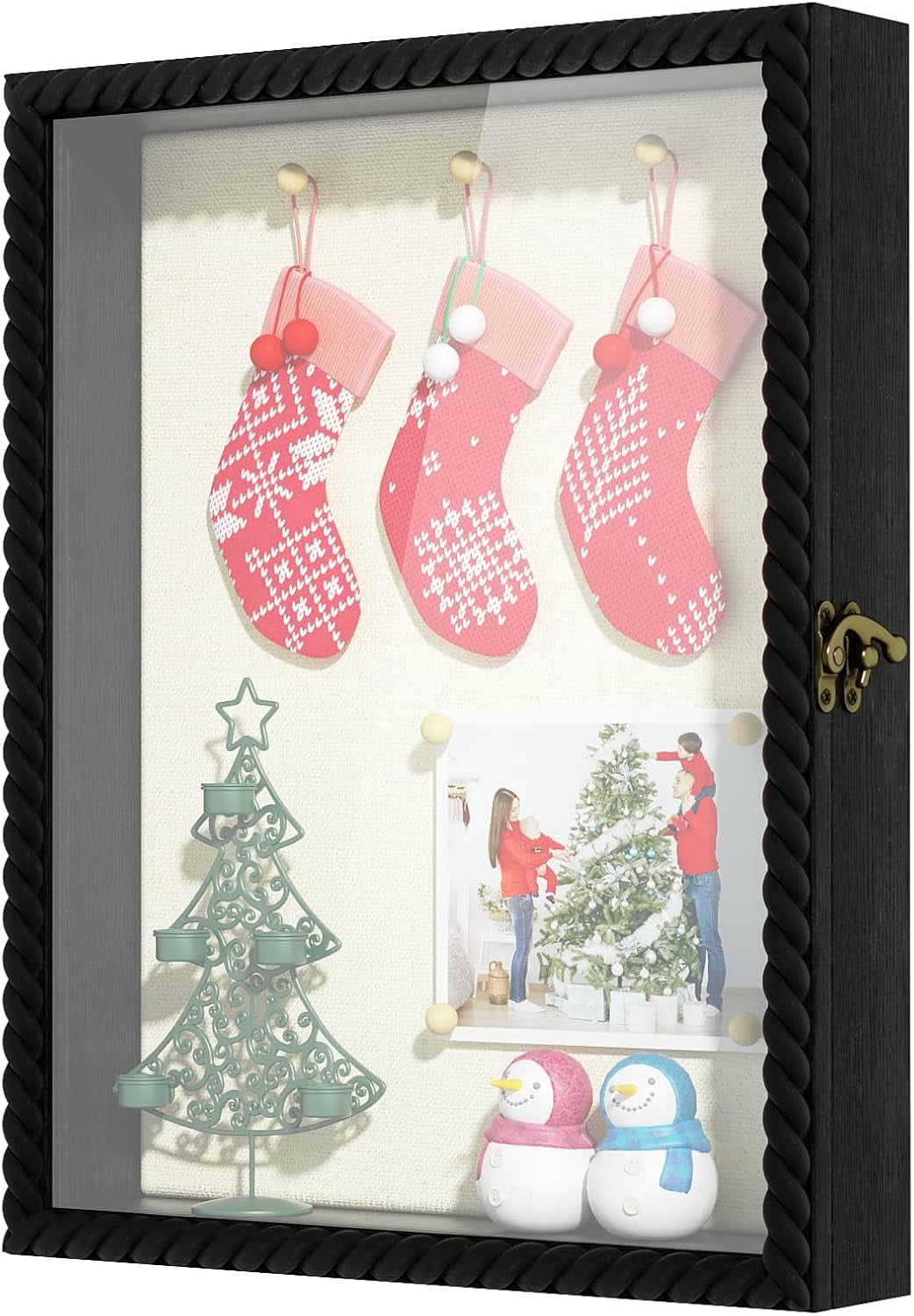 Shadow Box Frame 8 x 10, Wood Shadow Box Display Case with Twist Shape ...