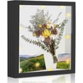 thumbnail image 1 of Shadow Box Frame 8x8 Shadow Boxes Display Case, Black Shadowbox Picture Frame with LED Lights and Hook, 1.2-Inch Deep Shadow Box for Pet Memorial, Dried Flower, Crafts, Wedding, 1 of 4