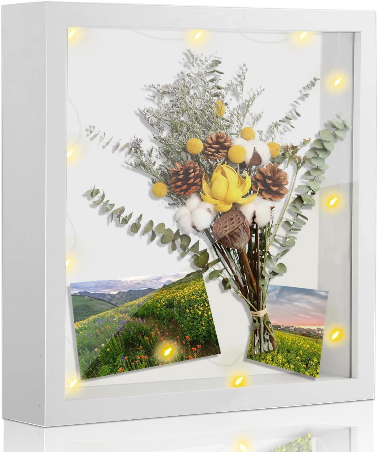 Shadow Box Frame Display Case with LED Light 8 x10