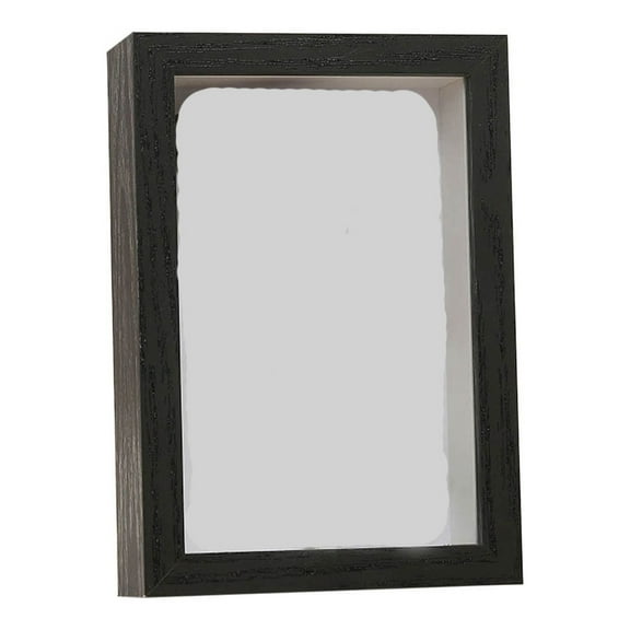 Mmeneyy Shadow Box Frame, HD Glass Wooden Hollow Picture Frame for Flowers, Photos, Medals Seashell Display Box