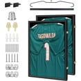 thumbnail image 1 of Shadow Box Frame, Jersey Frame, Display Case, Jersey Display Extra Large Frame 32’’ x 24’’ with Locks, Hangers, Velvet Pinboard, and Wall Mount for Jersey and Uniform (Set of 2), 1 of 6