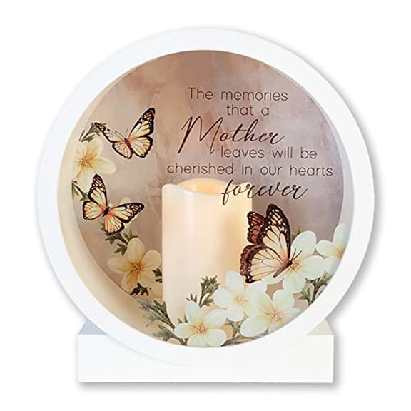 Carson Memorial Shadow Box Lantern with Flameless LED Candle Sympathy Gift for Funeral for Loss of Loved One Remembrance Lantern for Home Decor (Mother)