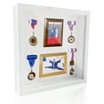 thumbnail image 1 of Shadow Box Picture Frame, 8” x 8”Wall Mounted Shadow Box Frame Display Case for Memory box, Flower,Baby Items, Wedding Memories, Crafts, Tickets and Photos（ White）, 1 of 6