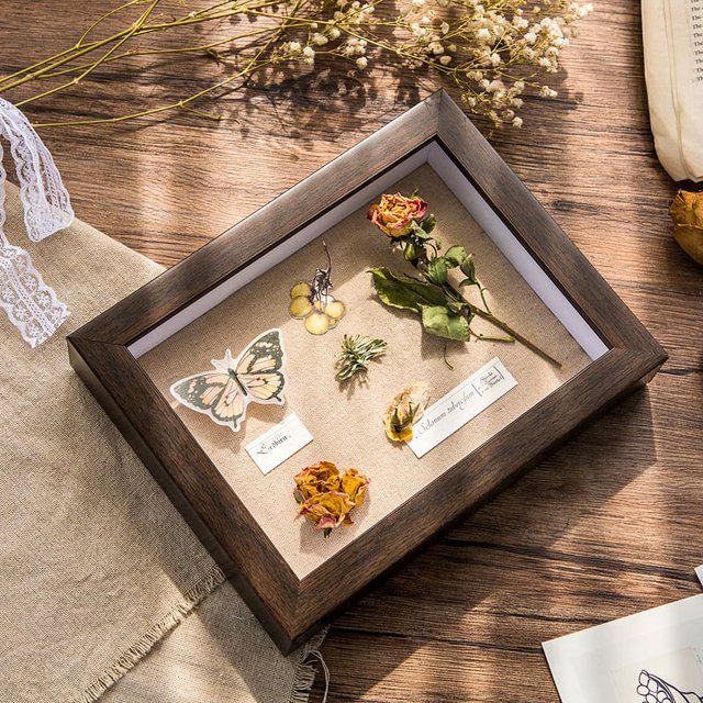 Shadow Box Picture Frame Dried Flower Frame Desktop Specimen Display Frame Holder For Diy