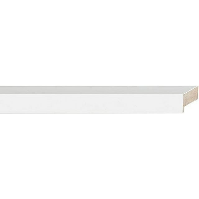 Shadow Box Picture Frame Moulding (Wood) 100Ft Bundle - Contemporary White Finish - 1" Width - 1