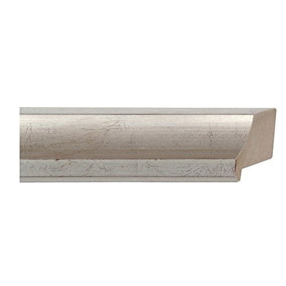 Shadow Box Picture Frame Moulding (Wood) 100Ft Bundle - Lacquer Silver Finish - 1.75" Width - 1