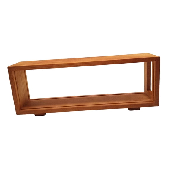 Shadow Box Rectangle Picture Frame Double Sided Display Case Elegant Wooden Design for Collectibles Storage