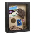 thumbnail image 1 of Shadow Box Rustic Picture Frame 12x16 Natural Wood Display Case for Memorabilia, Awards, Medals, Photos - Black Barnwood, 1 of 6
