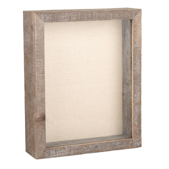 Shadow Box Rustic Picture Frame 16x20 Natural Wood Display Case for Memorabilia, Awards, Medals, Photos - Barnwood