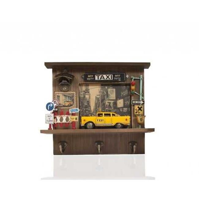 Shadow Box With 3 Metal Keychain Hooks Shadow Box With 3 Metal Keychain Hooks