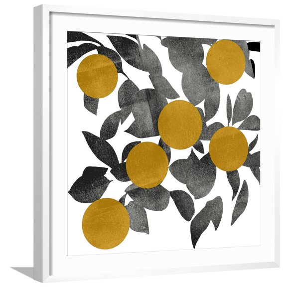 Art.com Shadow Branch IV Art Print by Emma Scarvey, White Frame Wall Art, 29" x 29"