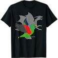 thumbnail image 1 of Shadow Funny Dragon Birb Screaming Male Eclectus Dragon T-Shirt, 1 of 5