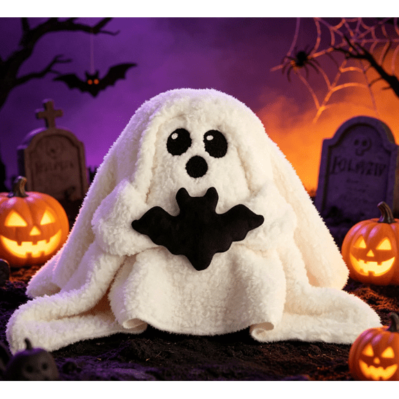 Shadow Ghost & Bat Shaped Pillow