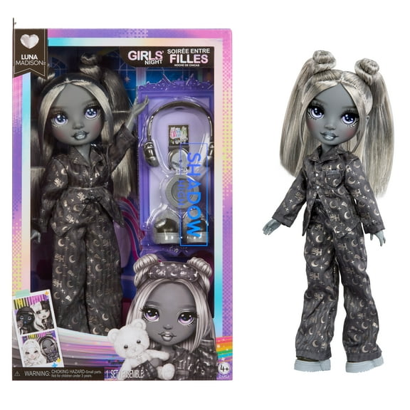 Rainbow High Shadow High Girl's Night Luna Madison - Grayscale 11" Fashion Doll, Grey Hair & Outfit