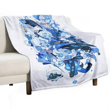 Shadow Milk Cookie Flannel Blanket Ultra Soft Anti-Pilling Fleece Throw(50x40inch)