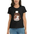 thumbnail image 1 of Shadow Milk Cookie Ladies Summer Print Fashion T-Shirt, 1 of 7