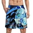 thumbnail image 1 of Shadow Milk Cookie Men's Short Pajama Pants Soft Trendy Sleep Shorts Breathable Ice Silk Lounge Shorts M, 1 of 8