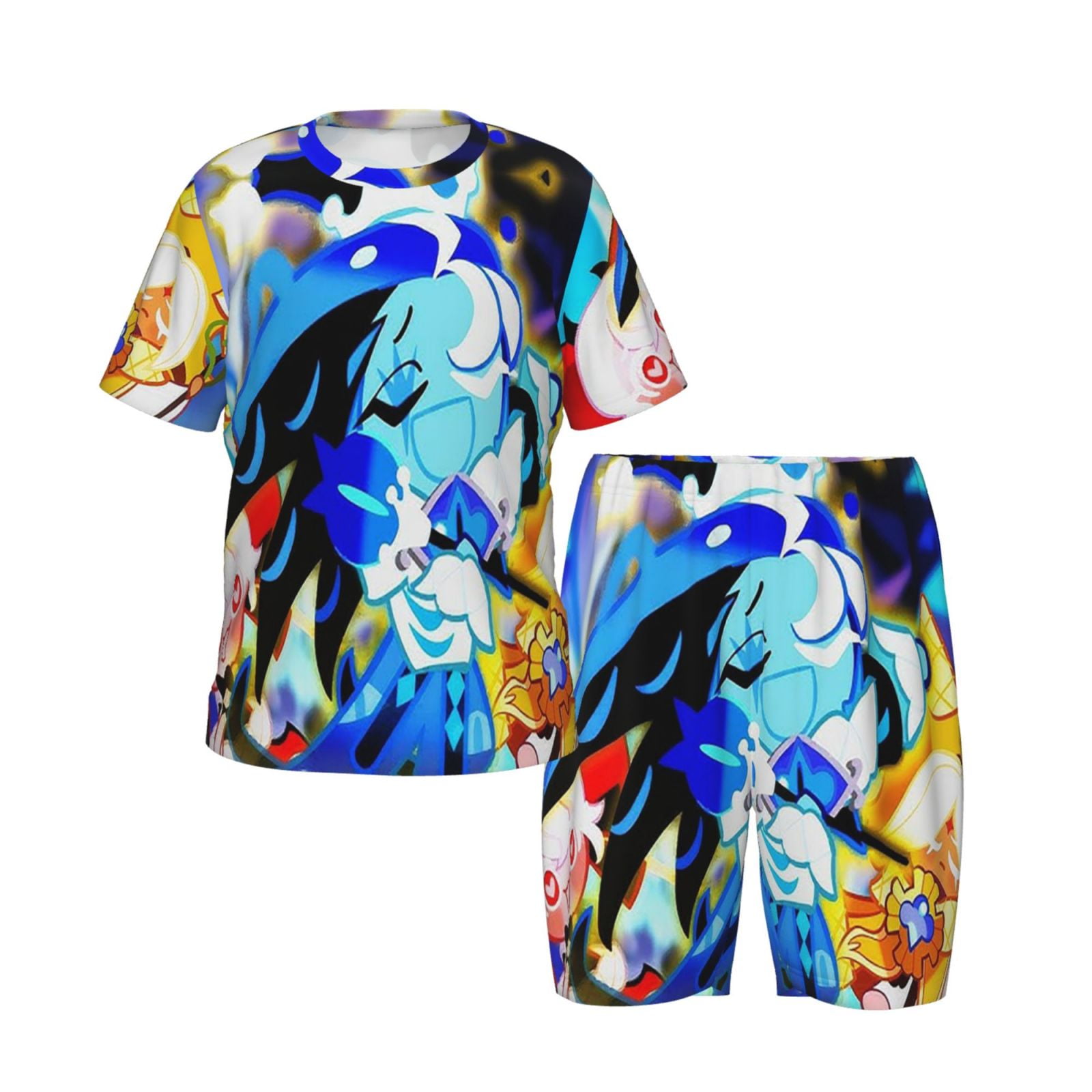 KIEKIECOO Women’s Short Pajama Set – Cute Frog & Mushroom Print, Comfy Cotton Sleepwear - View #10