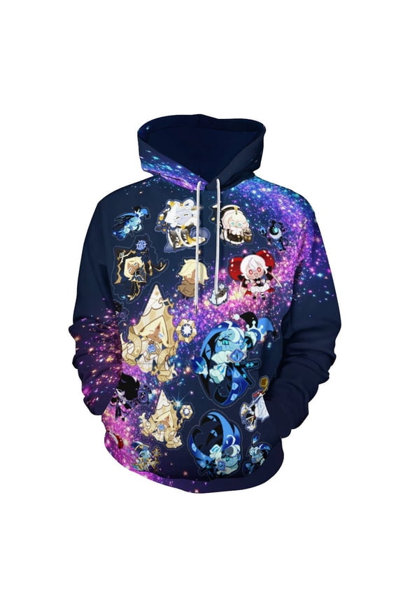 Shadow Milk Cookie Pullover Hoodie Casual Hooded Long Sleeves Sweatshirts Women Men