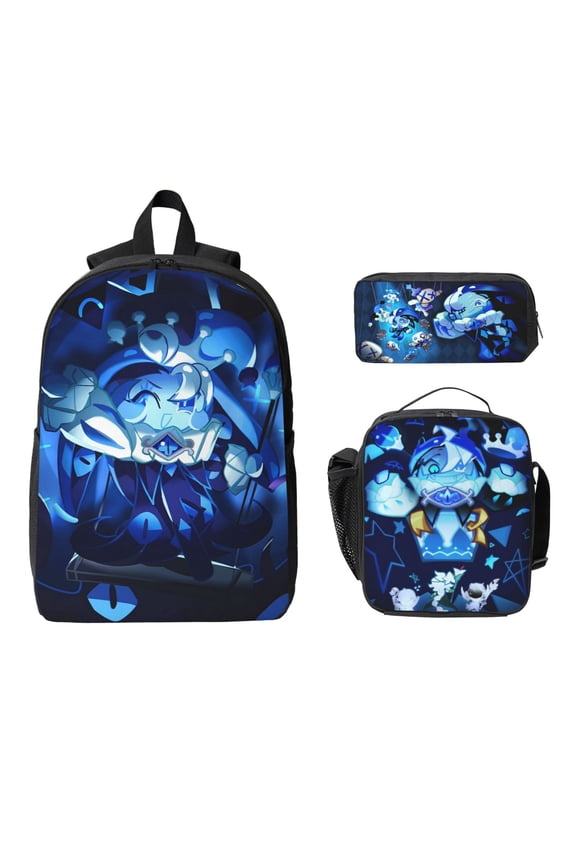 Shadow Milk Cookie Run Large Backpack Lightweight Laptop Bag Daypack Travel Backpack for Men Women