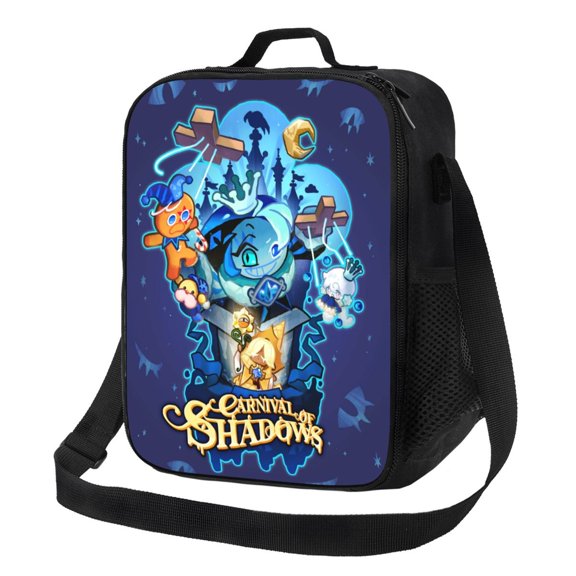 Shadow Milk Cookie Run Lunch Bags Tote Shoulder Bag Insulated Lunch Box Picnic Beach Work