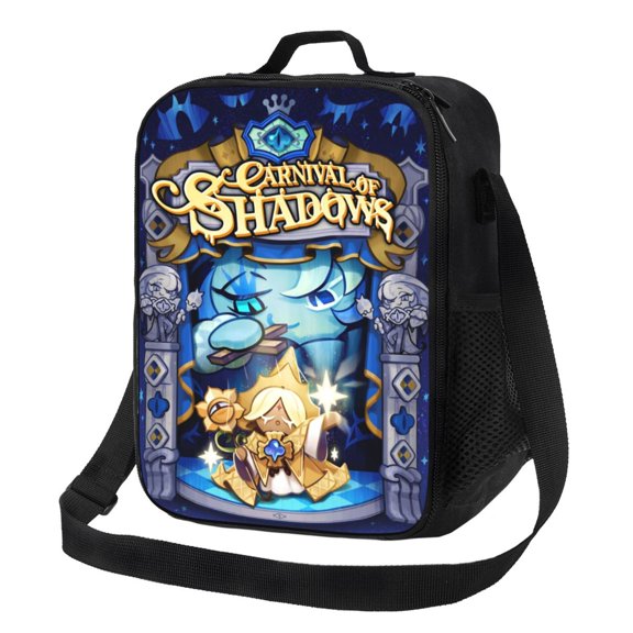Shadow Milk Cookie Run Lunch Bags Tote Shoulder Bag Insulated Lunch Box Picnic Beach Work