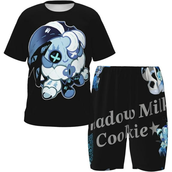 Shadow Milk Cookie T-Shirt Set For Both Boys And Girls 2pc Outfit