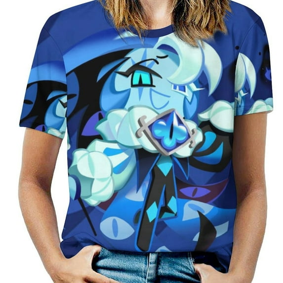 Shadow Milk Cookie T-Shirt for Women Casual Printed Tee Stylish Soft Graphic Shirts Top Short-Sleeve Outfit 6XL