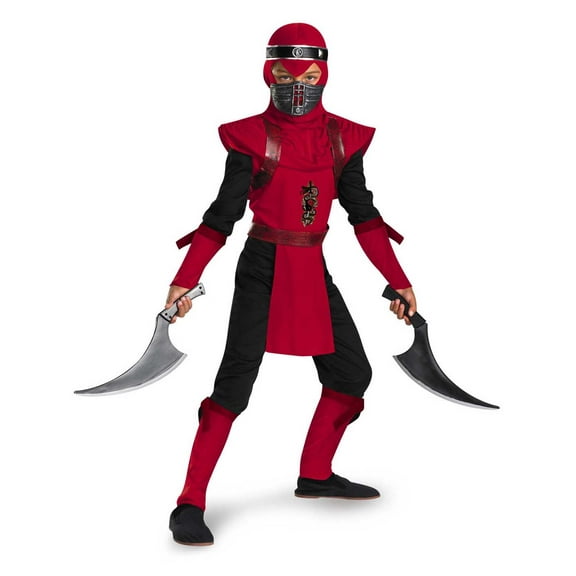 Shadow Ninjas Night Fury Red Viper Ninja Deluxe Boys Costume, 10-12