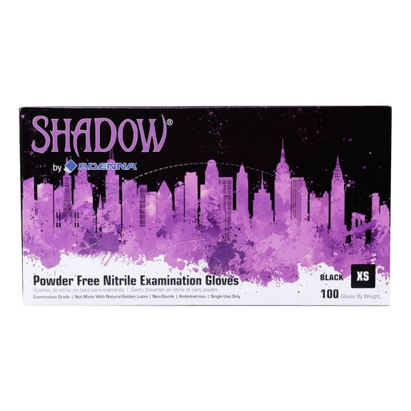 Shadow® Nitrile Powder Free 6 Mil Exam Gloves Black XS - Case of 1000