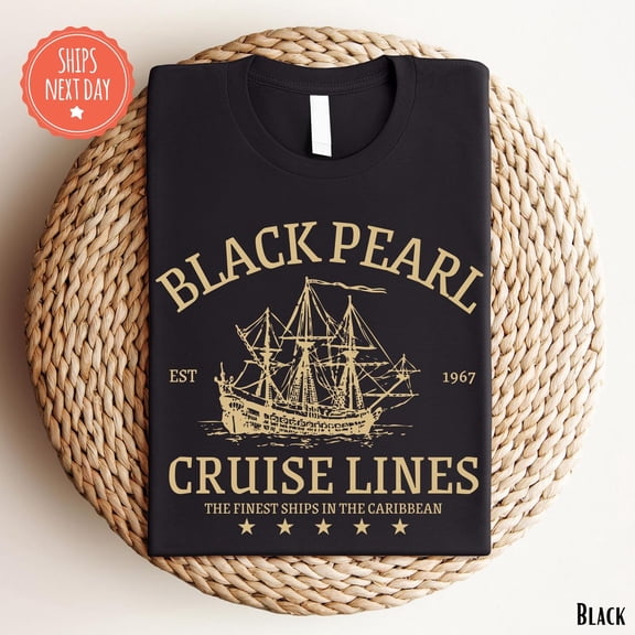 Shadow Pearl Cruise Shirt – Vintage Pirate Ship Tee – Cruise Line Shirt – Caribbean Vacation Shirt – Ship Lover - Pirates Shirt