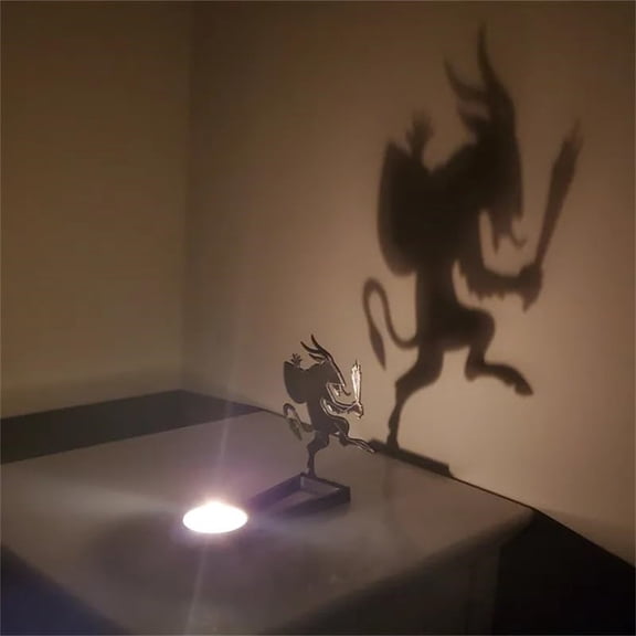 Shadow Projection Candle Holder Halloween Metal Tealight Holder Spooky Silhouette Decor for Home, Party, Window Display & Gothic Themed Events Use