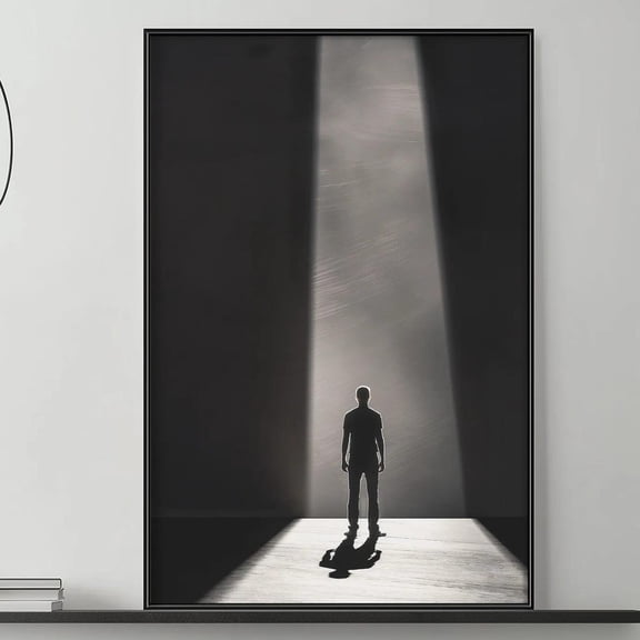 Shadow Self Self Discovery Minimalist Conceptual Personal Growth Modern Office Poster Unframed Paper Print