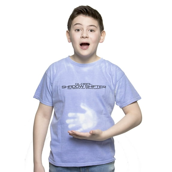 Shadow Shifter KIDS Heat Reactive Color Changing T-Shirt Like Hypercolor (Blue, Youth X-Small)