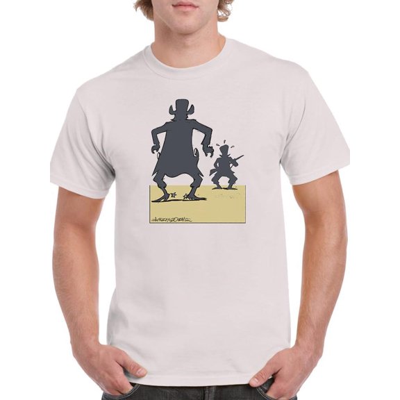 Shadow Showdown T-Shirt Men -Wilfred Hildonen Designs, Male Large