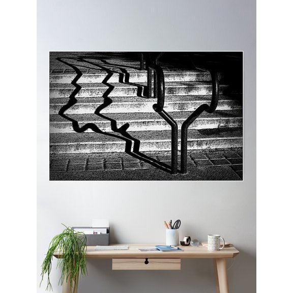Shadow Stepping Poster Wall Art, Modern Wall Decor For Living Room Bedroom, 12x18 UNFRAMED