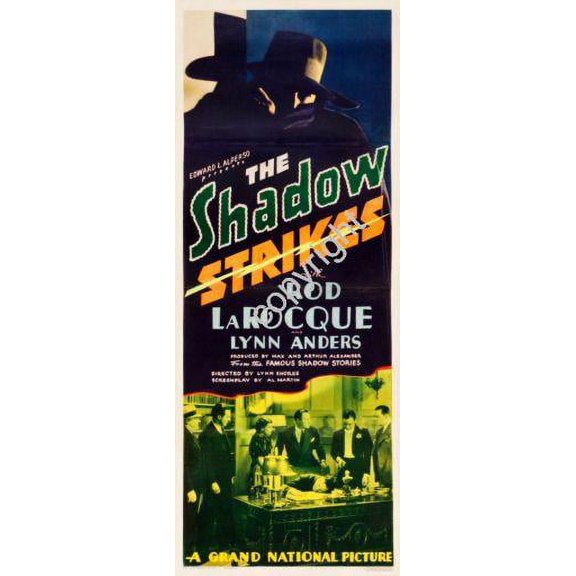 Shadow Strikes Movie Poster Insert 14x36 Unframed, Age: Adults AB Posters